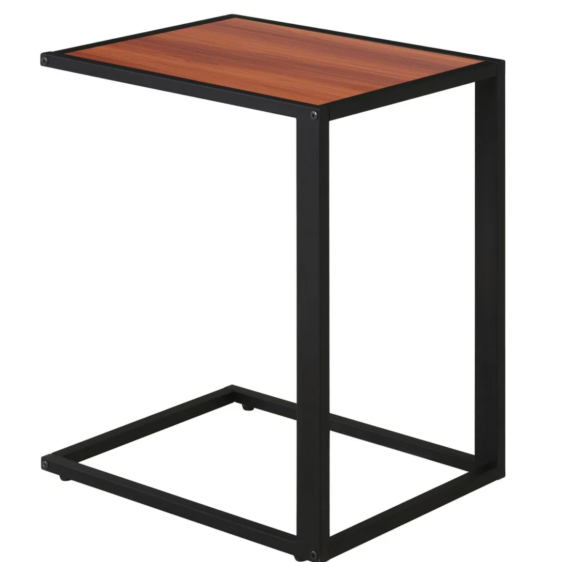 Mesita auxiliar Moka Homcom especial sofá nogal 64,2x50,8x40,6 cm