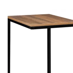 Mesita auxiliar salón negro/madera 66,5x35x45 cm