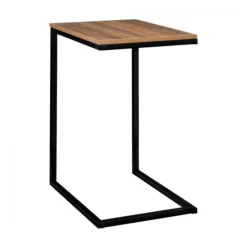 Mesita auxiliar salón negro/madera 66,5x35x45 cm