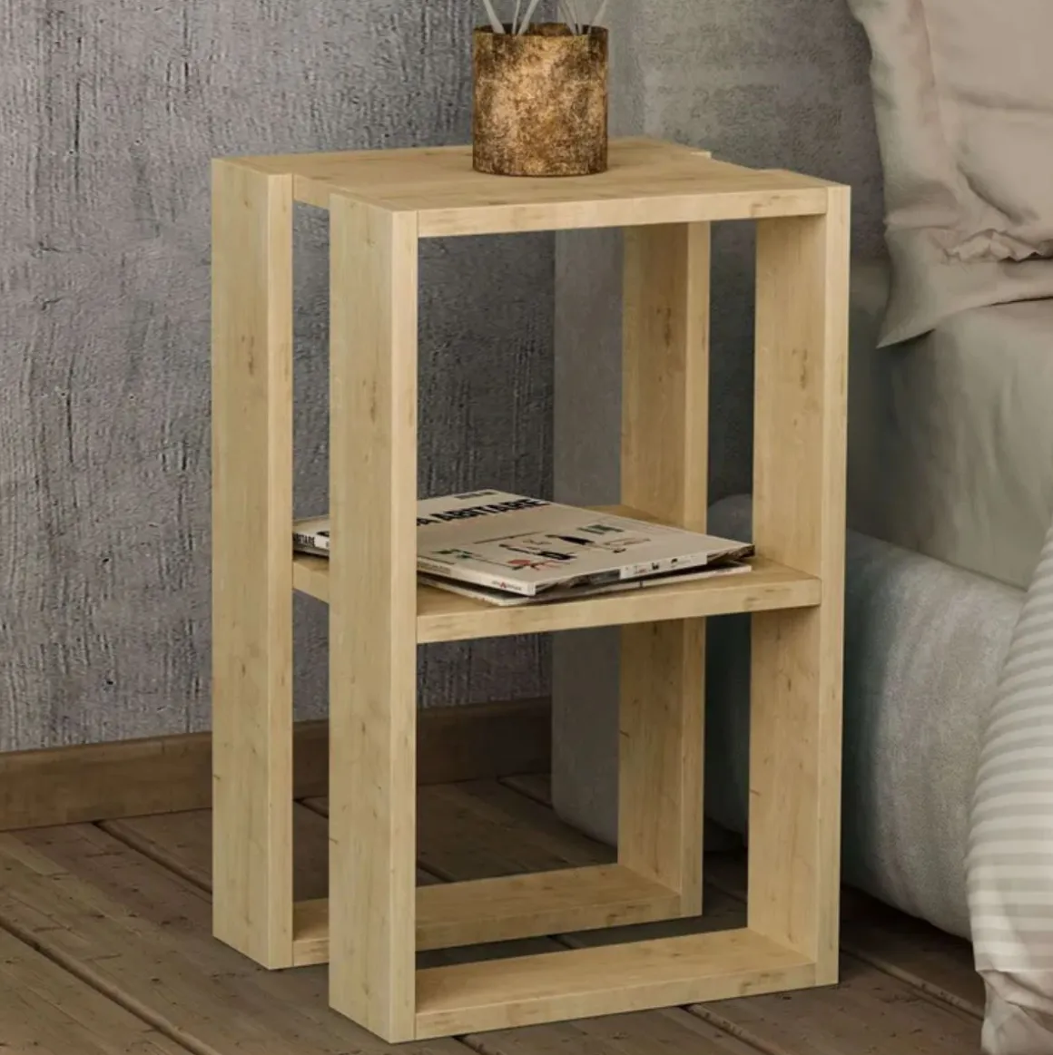 Mesita de noche Bonete 1 estante 55x34x30 cm