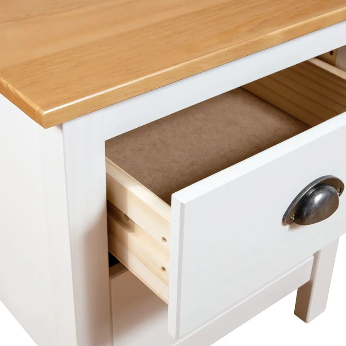 Mesita de noche Hill 2 cajones madera maciza de pino 49,5x46x35 cm