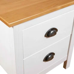 Mesita de noche Hill 2 cajones madera maciza de pino 49,5x46x35 cm
