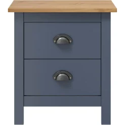 Mesita de noche Hill 2 cajones madera maciza de pino 49,5x46x35 cm