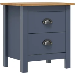 Mesita de noche Hill 2 cajones madera maciza de pino 49,5x46x35 cm