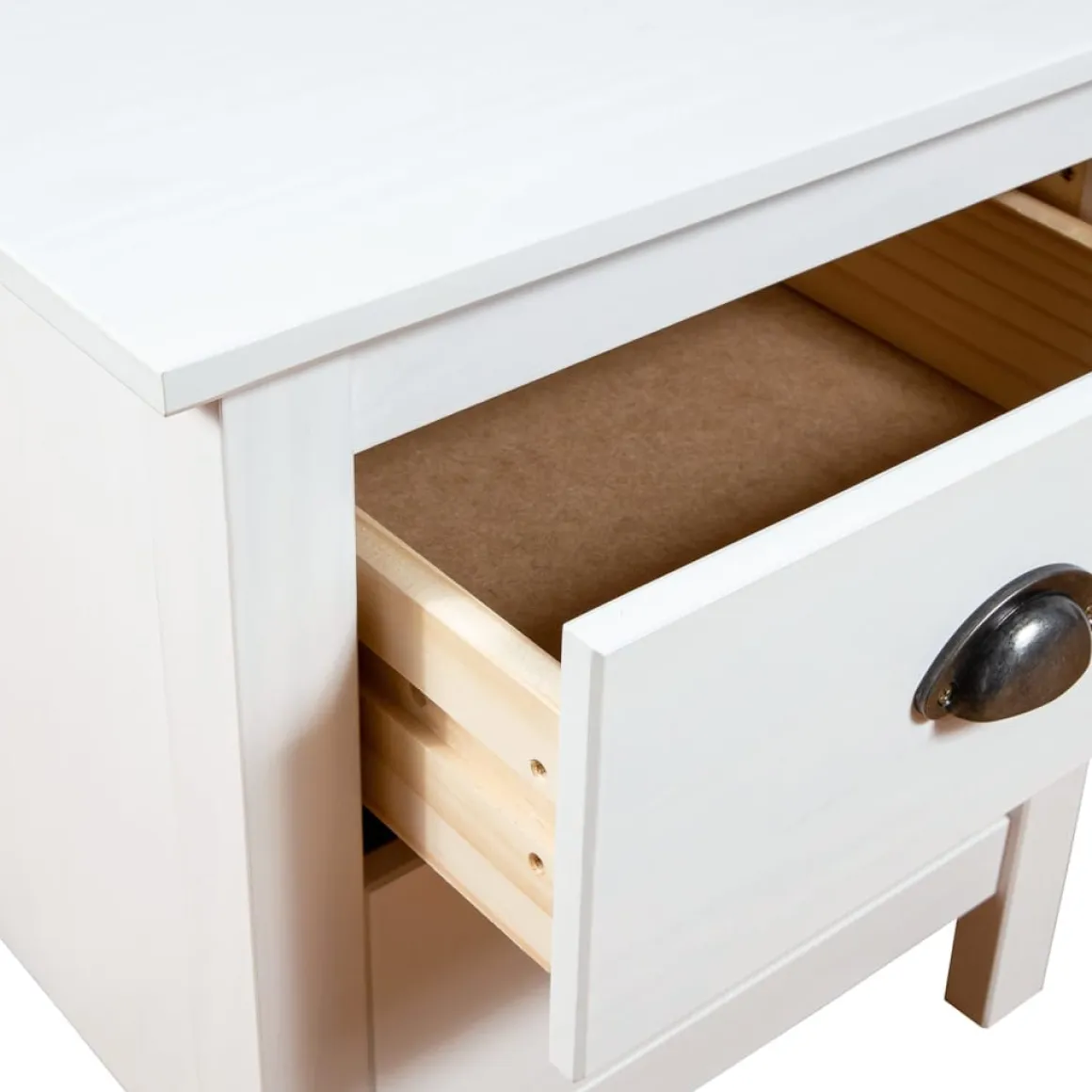 Mesita de noche Hill 2 cajones madera maciza de pino 49,5x46x35 cm