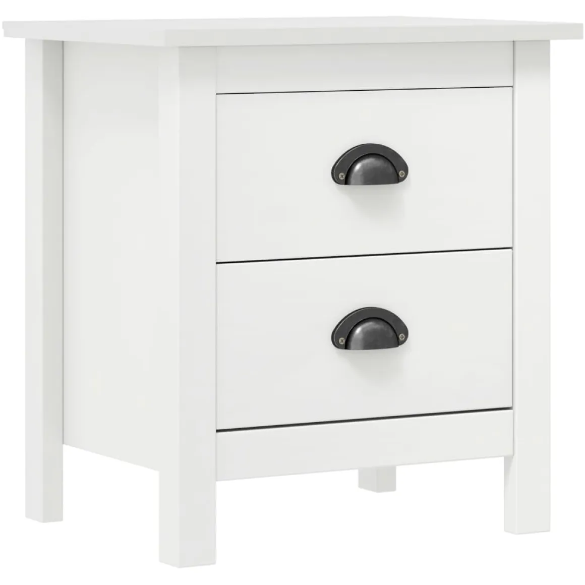 Mesita de noche Hill 2 cajones madera maciza de pino 49,5x46x35 cm
