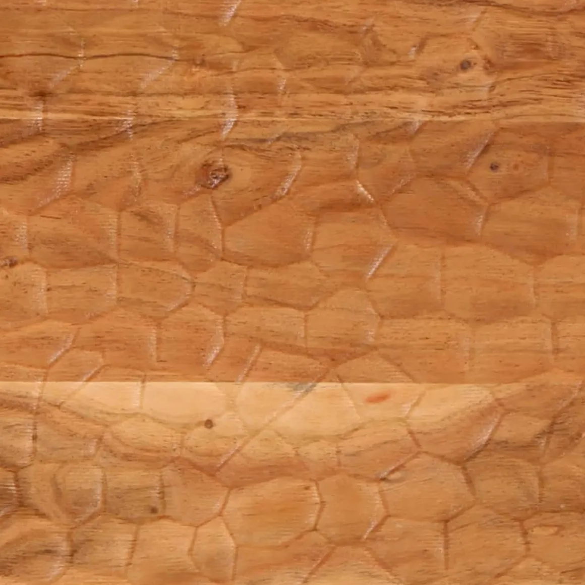 Mesita de noche Joropo cajón + compartimento madera de acacia natural 46x40x33 cm