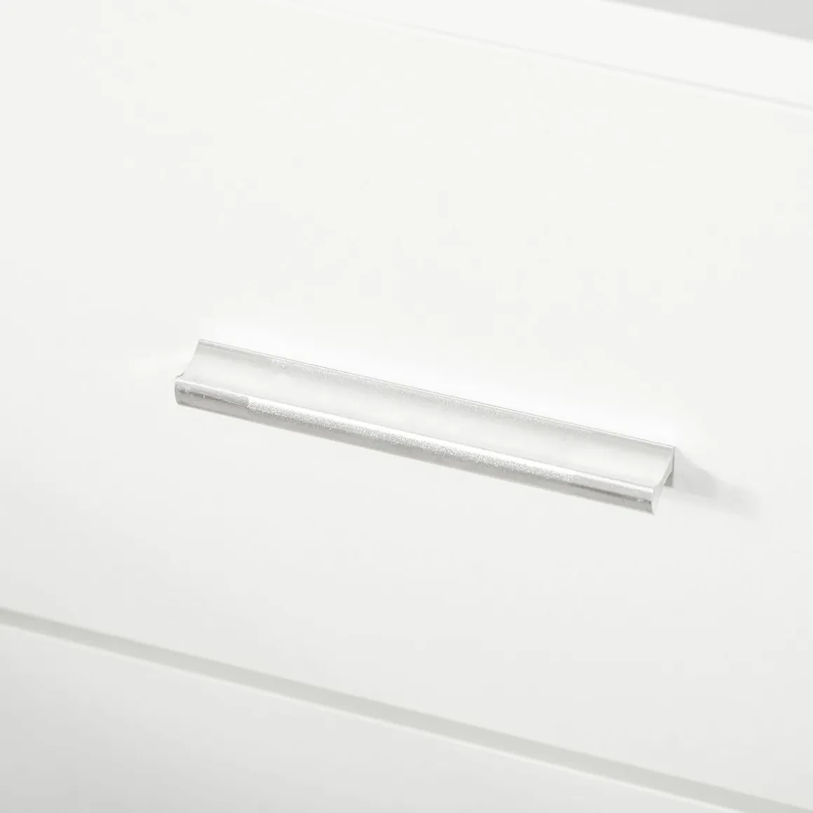 Mesita de noche Leonor Homcom 2 cajones blanco 49x45x39,5 cm