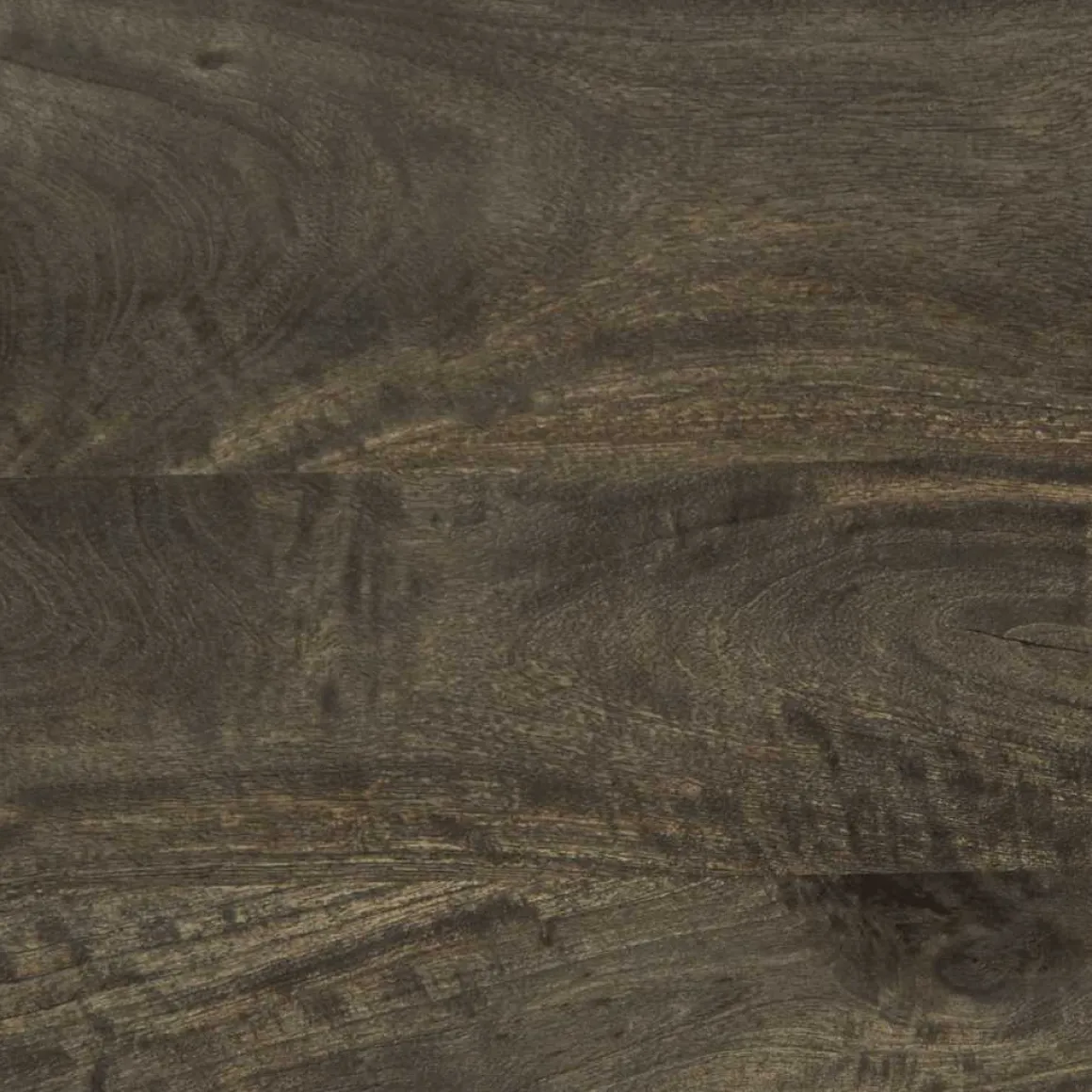 Mesita de noche Quiastolita 1 cajón + compartimento madera de mango negro 46x40x33 cm