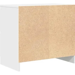 Mesita de noche Shuana 2 cajones blanco 54x60x35 cm
