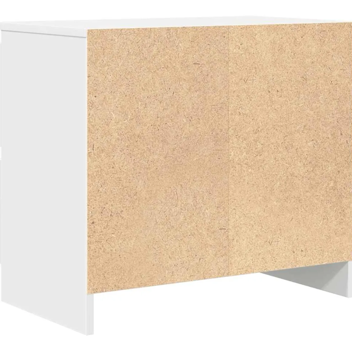 Mesita de noche Shuana 2 cajones blanco 54x60x35 cm