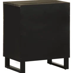 Mesita de noche Talaje armario + cajón negro 60x50x33 cm