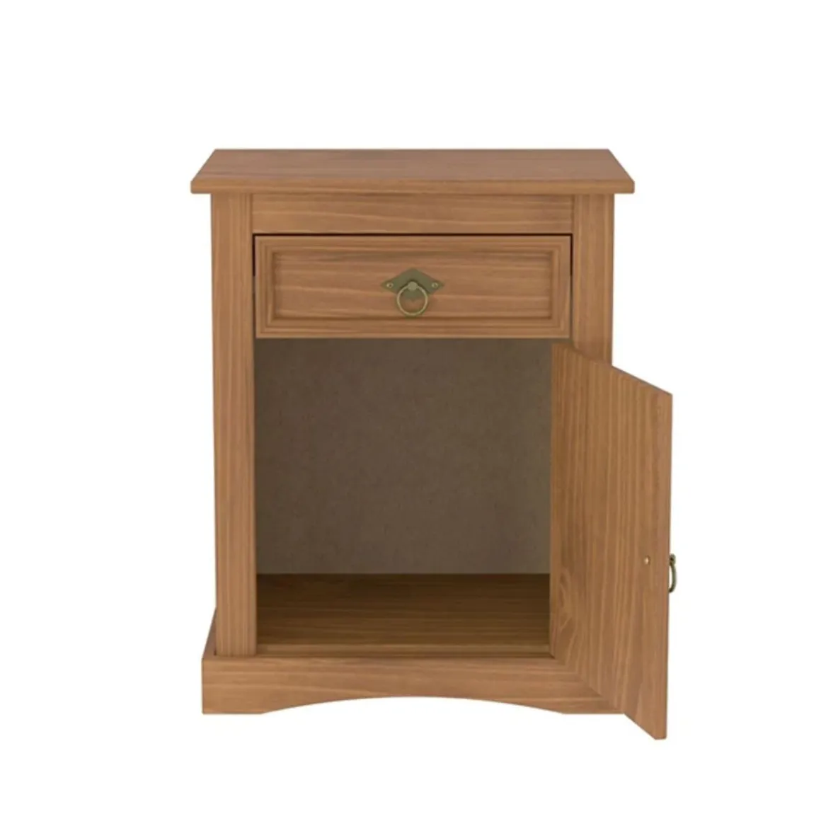 Mesita de noche Tale 1 puerta + 1 cajón natural 60x48x38 cm