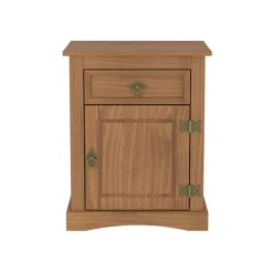 Mesita de noche Tale 1 puerta + 1 cajón natural 60x48x38 cm