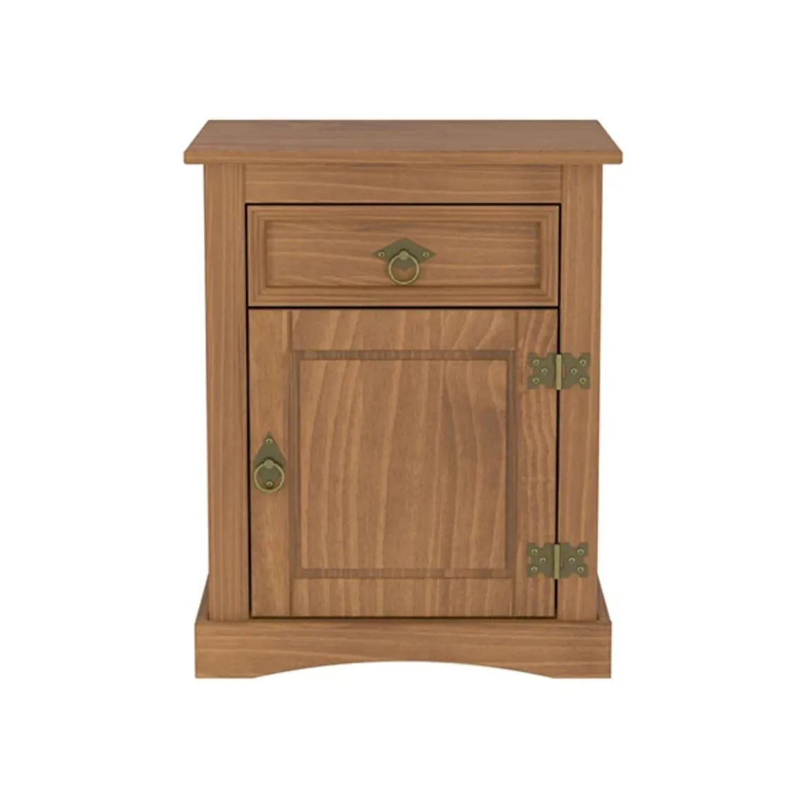 Mesita de noche Tale 1 puerta + 1 cajón natural 60x48x38 cm