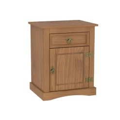Mesita de noche Tale 1 puerta + 1 cajón natural 60x48x38 cm