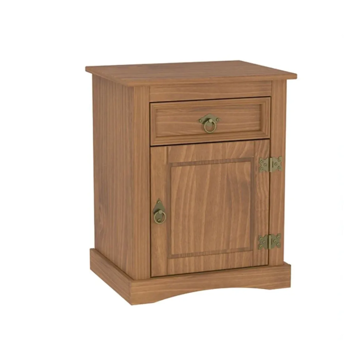 Mesita de noche Tale 1 puerta + 1 cajón natural 60x48x38 cm