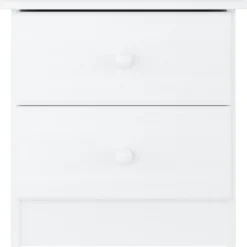 Mesita de noche Tini 2 cajones madera maciza de pino 41x41x35 cm