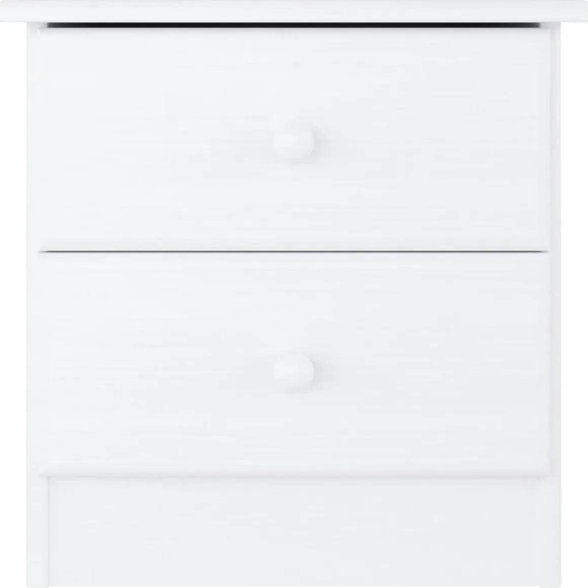 Mesita de noche Tini 2 cajones madera maciza de pino 41x41x35 cm