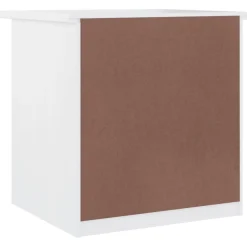 Mesita de noche Tini 2 cajones madera maciza de pino 41x41x35 cm