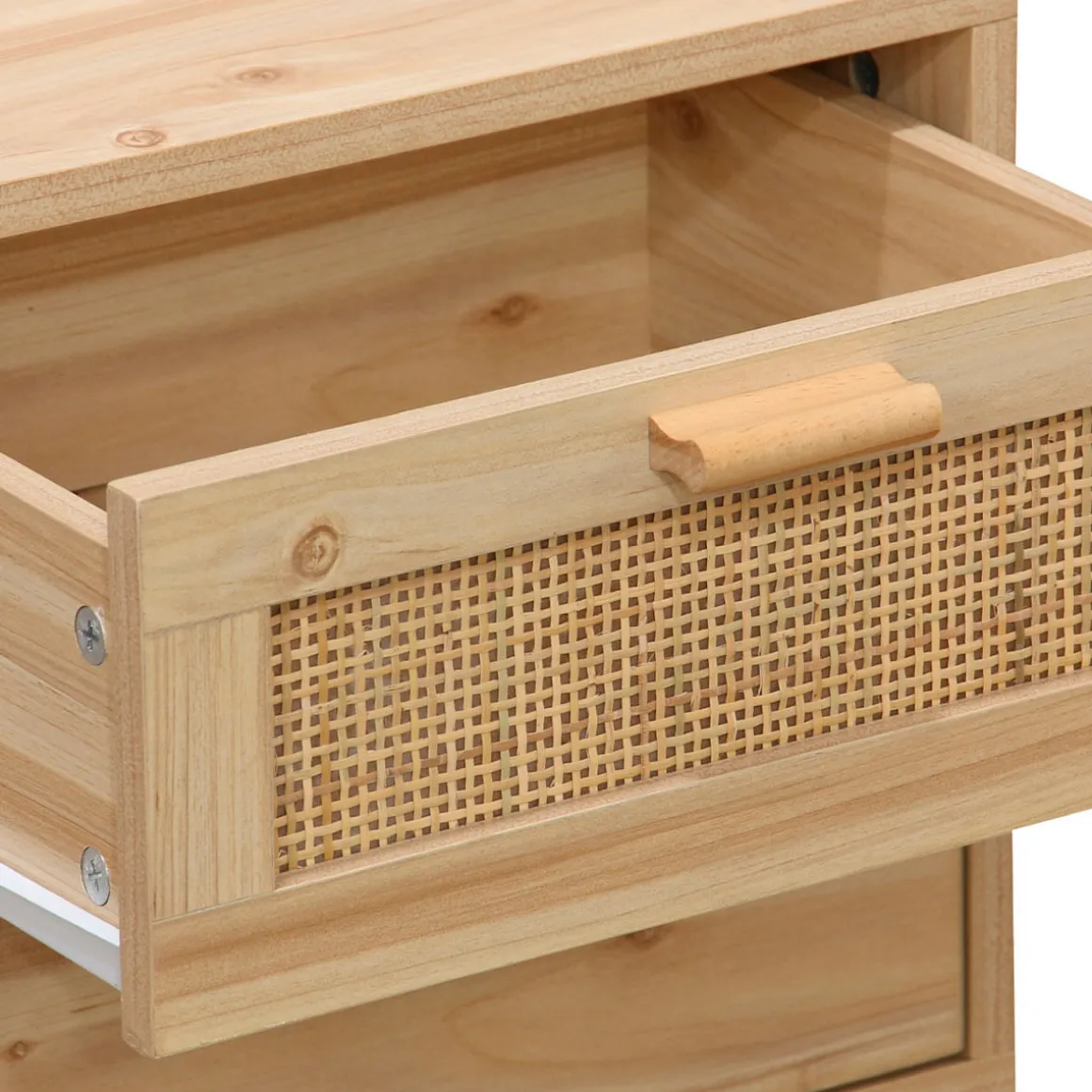 Mesita de noche Trend 2 cajones natural 48x40x39 cm