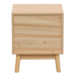 Mesita de noche Trend 2 cajones natural 48x40x39 cm