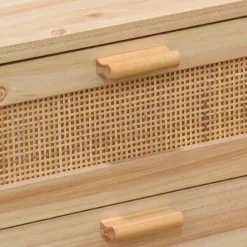 Mesita de noche Trend 2 cajones natural 48x40x39 cm