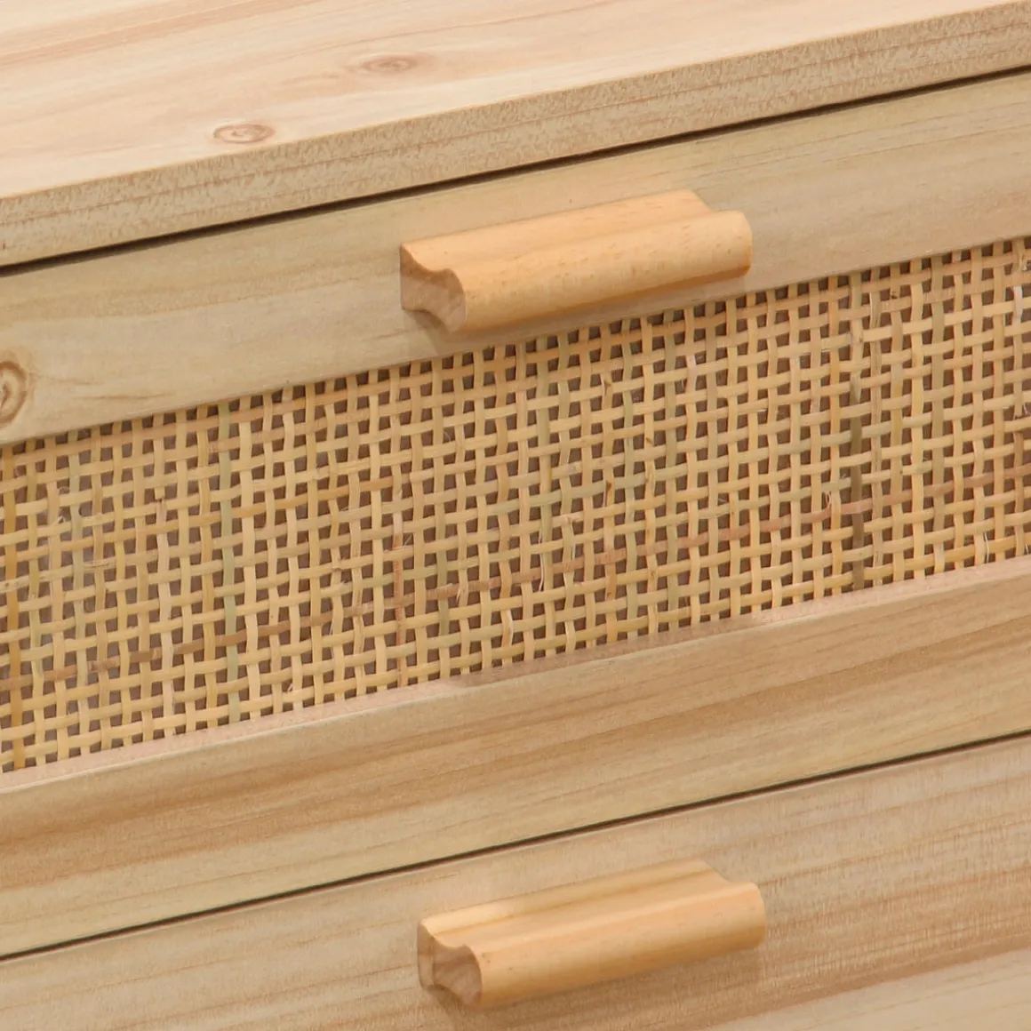 Mesita de noche Trend 2 cajones natural 48x40x39 cm
