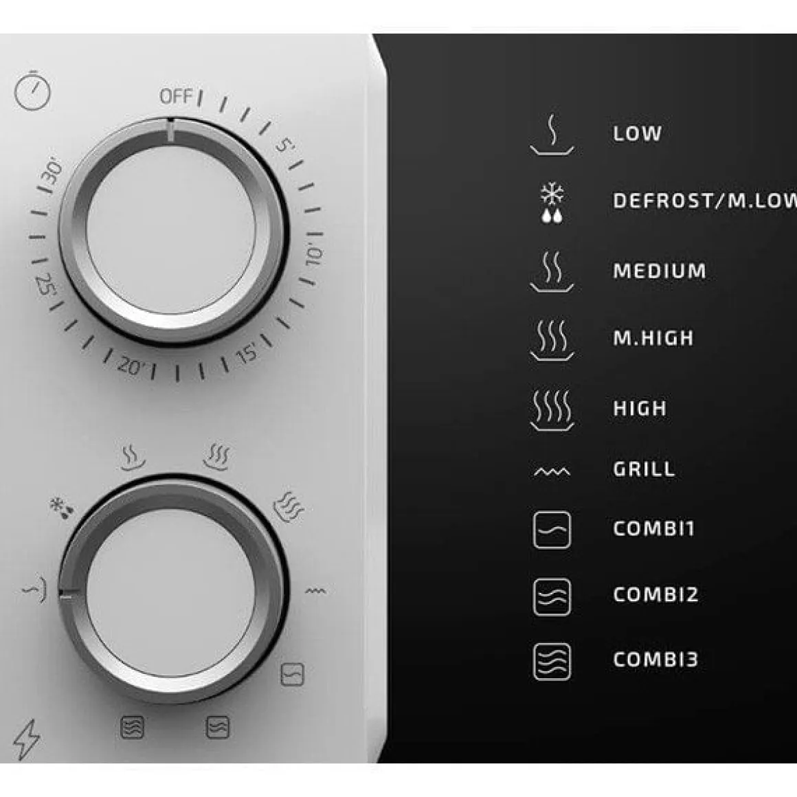 Microondas Cecotec Proclean 3120 20L con grill gris
