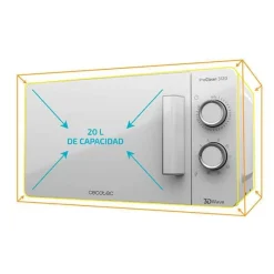 Microondas Cecotec Proclean 3120 20L con grill gris