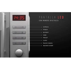 Microondas Cecotec ProClean 5020 Mirror 700W 20 litros inox