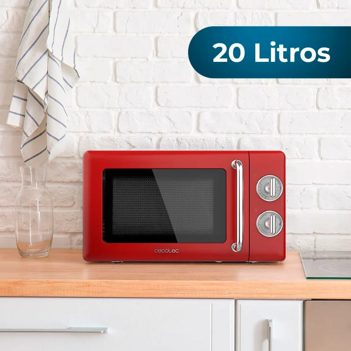 Microondas Cecotec ProClean 3010 Retro 700W 20L diseño vintage