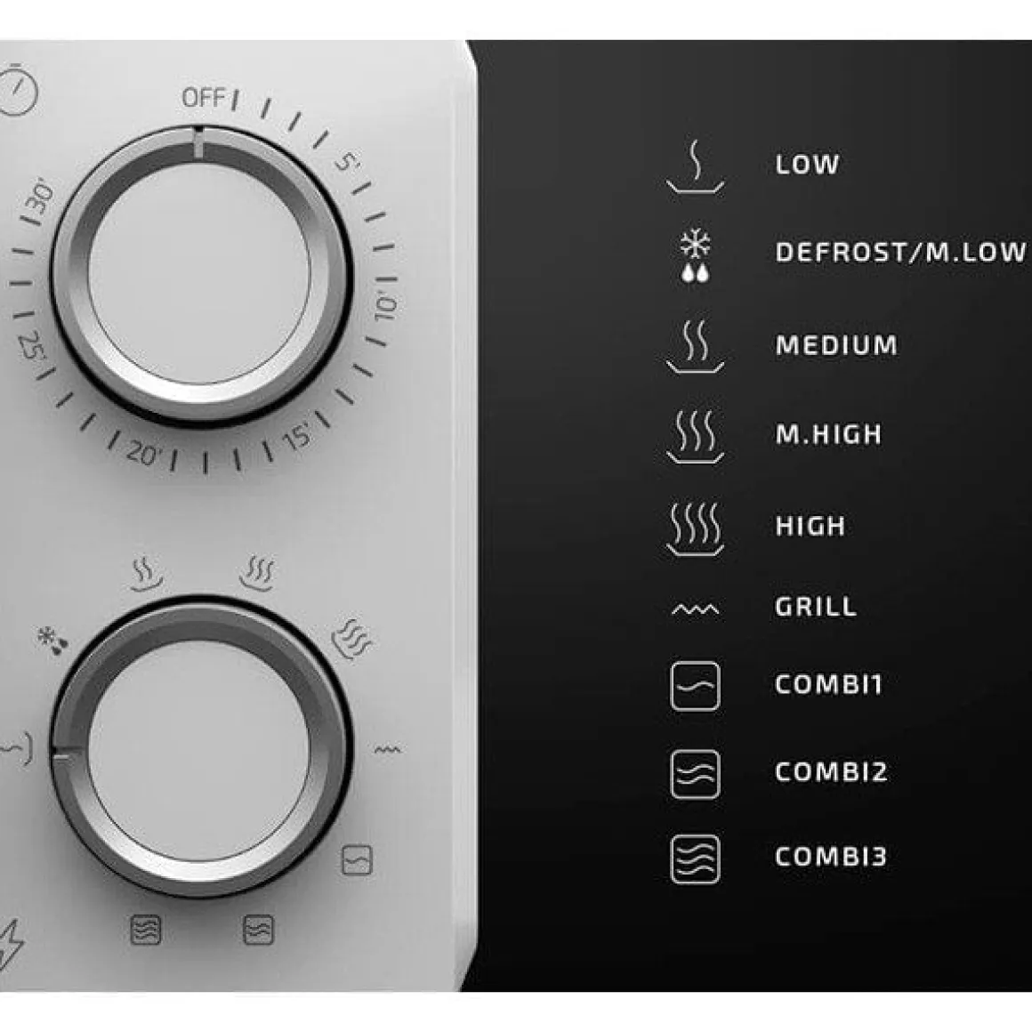 Microondas Cecotec ProClean 3110 700W 20L Grill blanco