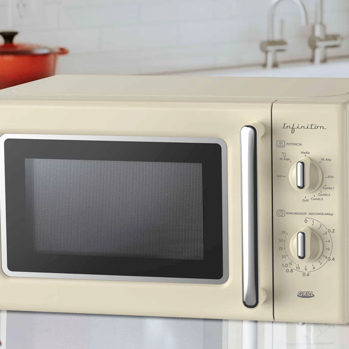 Microondas con grill Infiniton MW-RT20B/MW-RC21 700W 20L estilo vintage