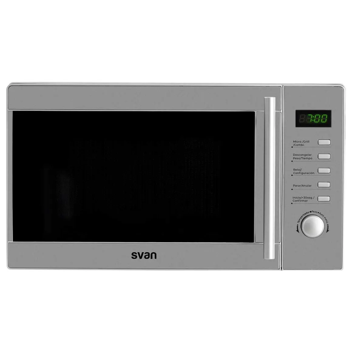 Microondas con grill Svan SMW2700DGX 700W 20L display LED inox