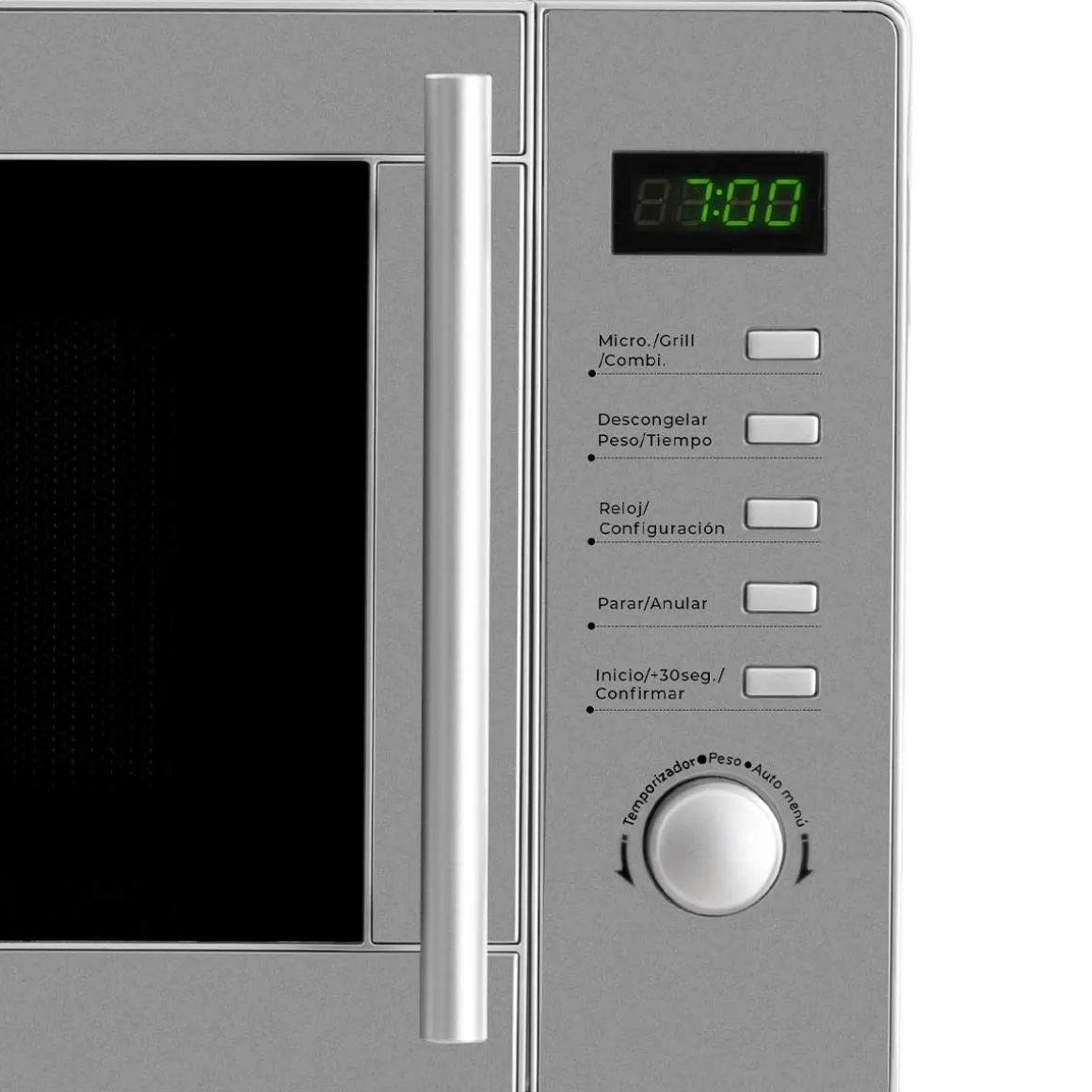 Microondas con grill Svan SMW2700DGX 700W 20L display LED inox