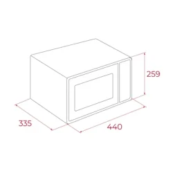 Microondas Teka MWFS20GBK 1000W 20L 5 niveles negro
