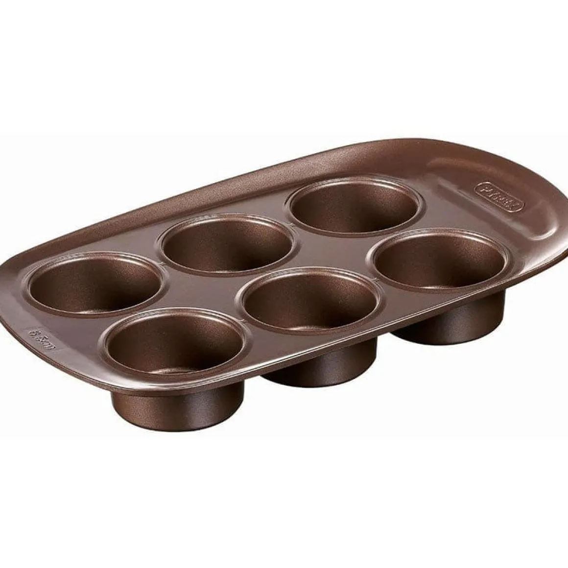 Molde de magdalenas Asimetría Pyrex 6 huecos antiadherente inox 5x18x29 cm