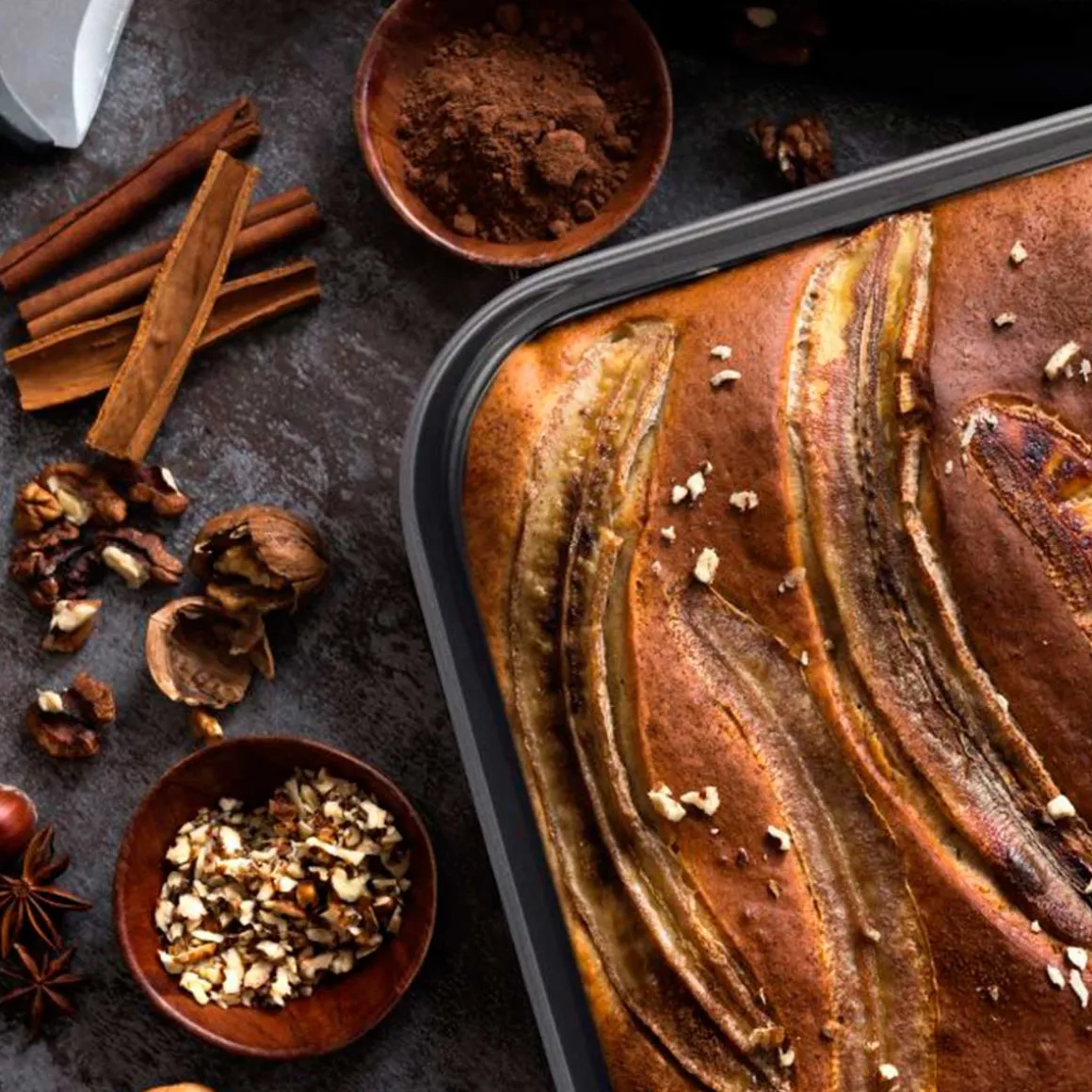 Molde desmontable de repostería forma cuadrada antiadherente Ø24 cm
