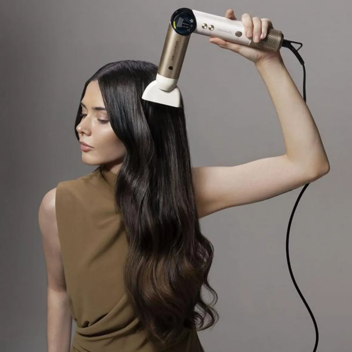 Moldeador de pelo Cecotec AirGlam 14in1 Flex 14 accesorios con pantalla digital negro