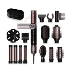 Moldeador de pelo Cecotec AirGlam 14in1 Flex 14 accesorios con pantalla digital negro