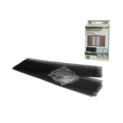 Mosquitera adhesiva para ventanas negro 150x180 cm