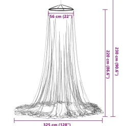 Mosquitera para cama Dream blanco Ø56x220 cm