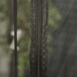 Mosquitera para sombrillas Outsunny con cremallera negro Ø3m