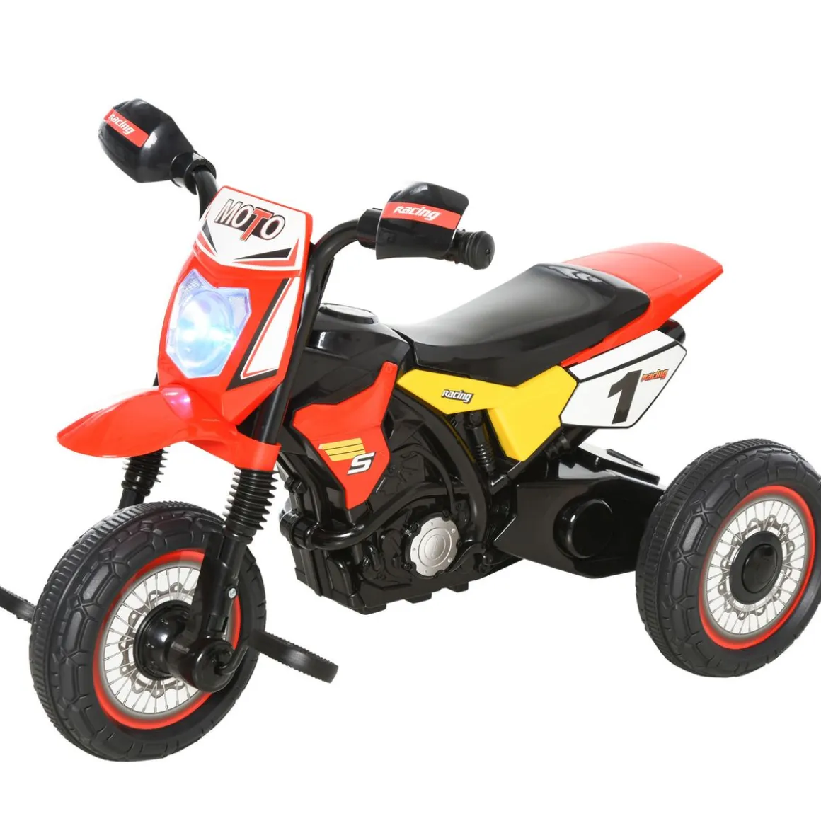 Moto correpasillos infantil Homcom para niños de +18 meses rojo