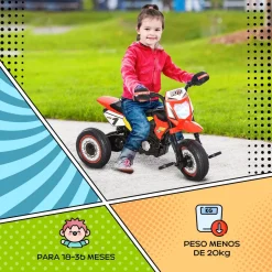 Moto correpasillos infantil Homcom para niños de +18 meses rojo