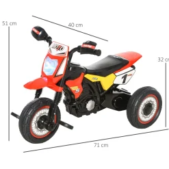 Moto correpasillos infantil Homcom para niños de +18 meses rojo