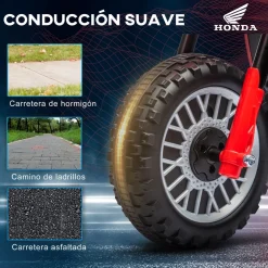 Moto eléctrica Honda CRF450RL Homcom con bocina rojo 43,5x71x40,5 cm