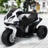 Moto eléctrica infantil Homcom licencia BMW S1000RR 3 ruedas +18 meses blanco/negro 44x66x37 cm