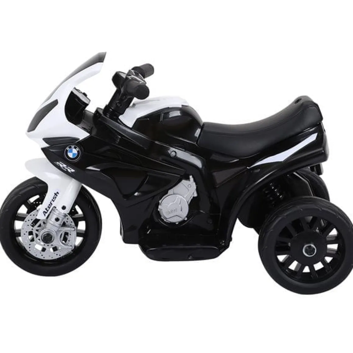 Moto eléctrica infantil Homcom licencia BMW S1000RR 3 ruedas +18 meses blanco/negro 44x66x37 cm
